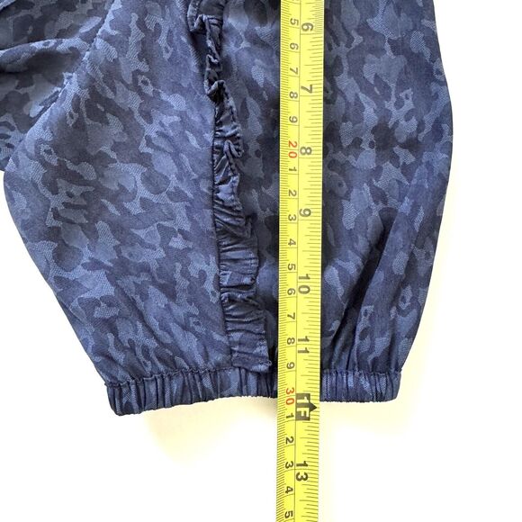 Anthropologie Current Air Women’s Jacquard Pintuck Split Neck Blouse Top - Picture 12 of 15